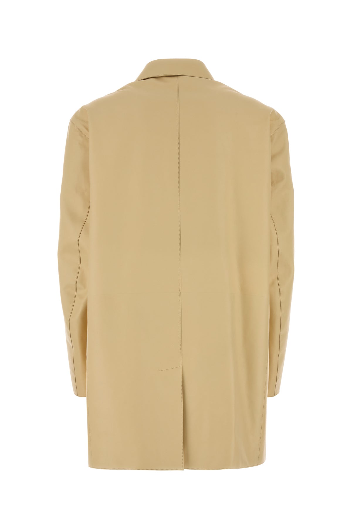 Jil Sander Giacca in pelle crema, view 2