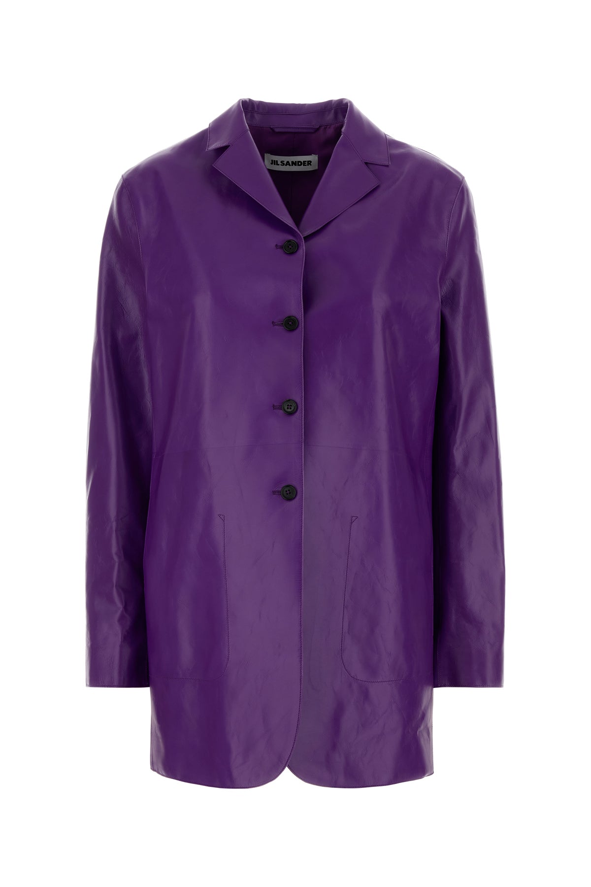 Jil Sander Giacca in pelle viola