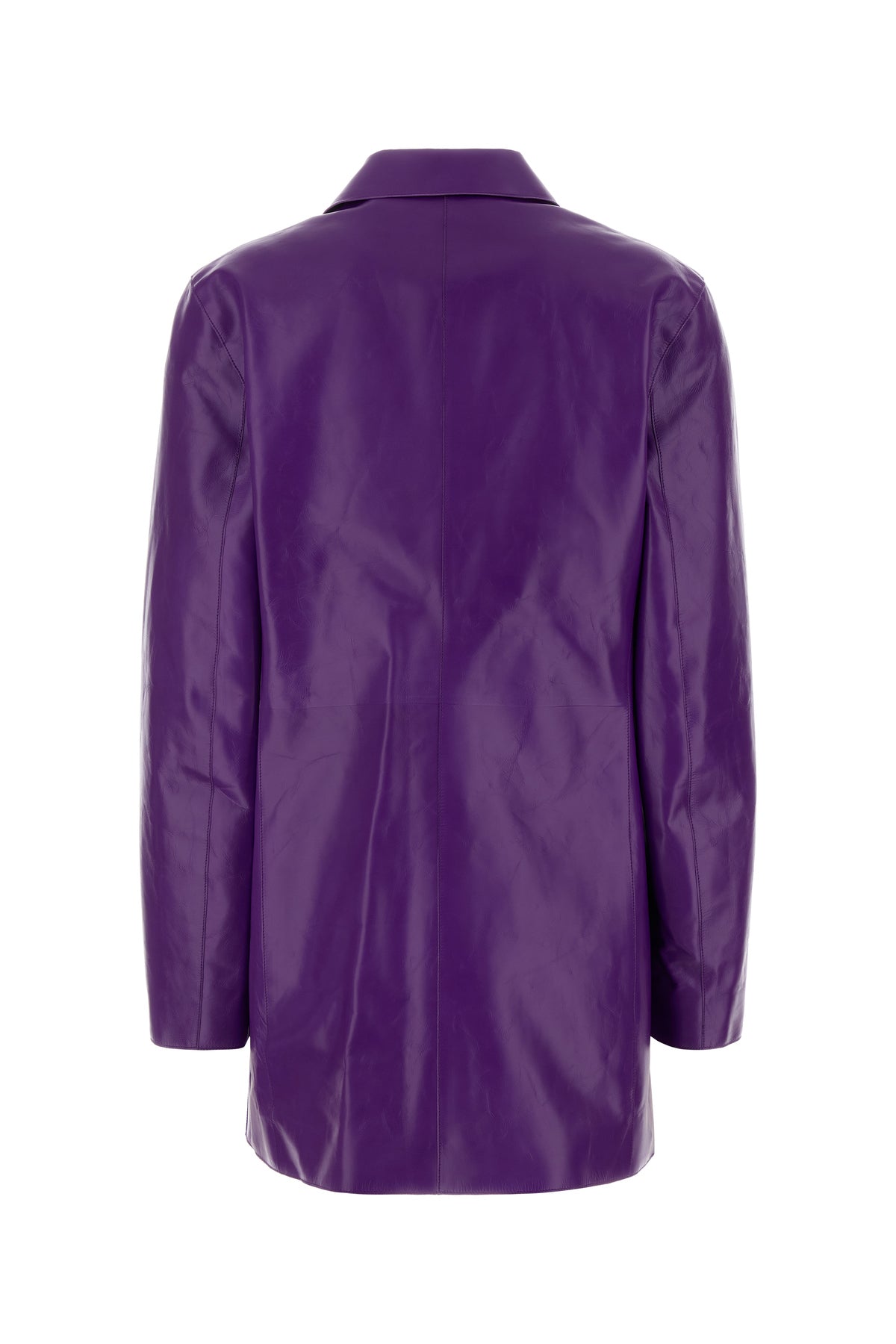 Jil Sander Giacca in pelle viola, view 2