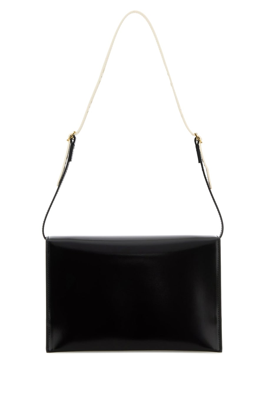 Jil Sander Borsa a spalla File piccola in pelle nera, view 3