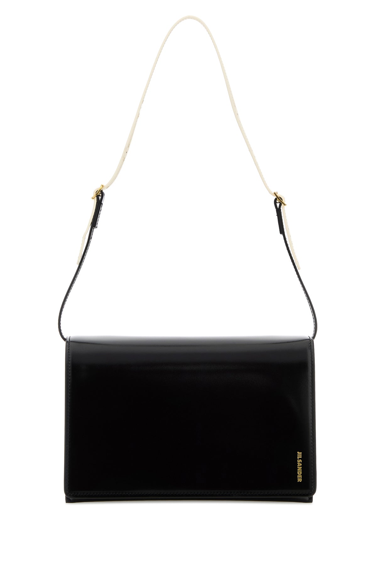 Jil Sander Borsa a spalla File piccola in pelle nera