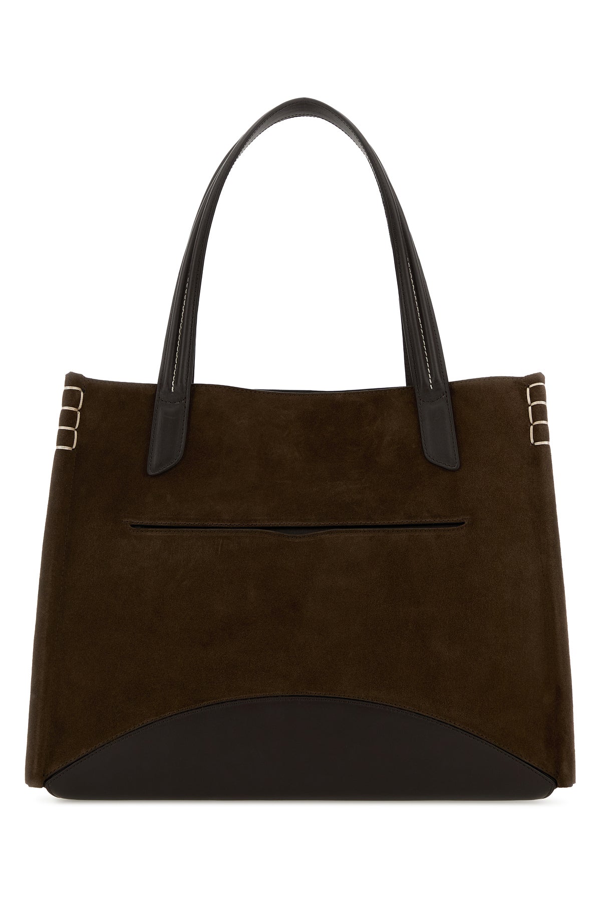 JW Anderson Borsa shopping Loafer in pelle scamosciata marrone