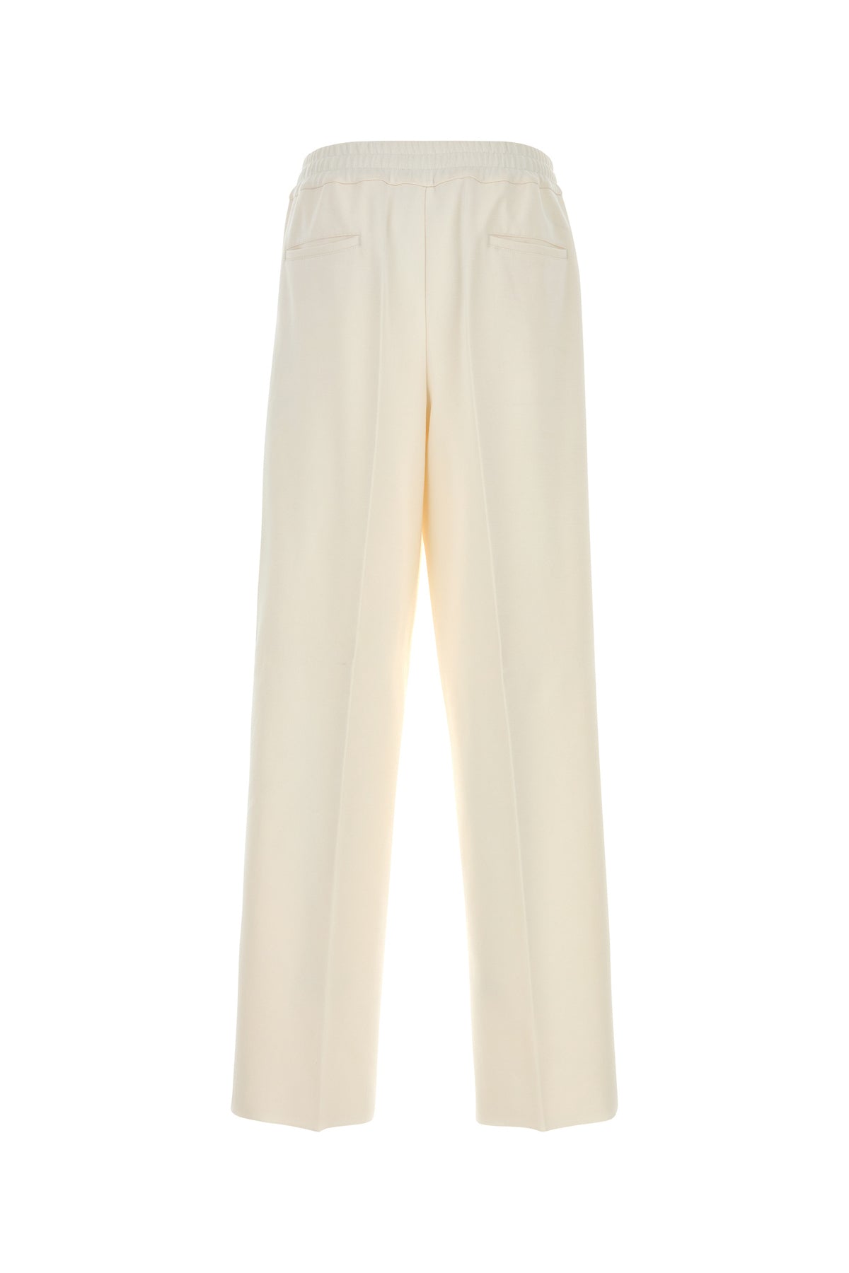 Jil Sander Pantalone in jersey stretch bianco, view 2
