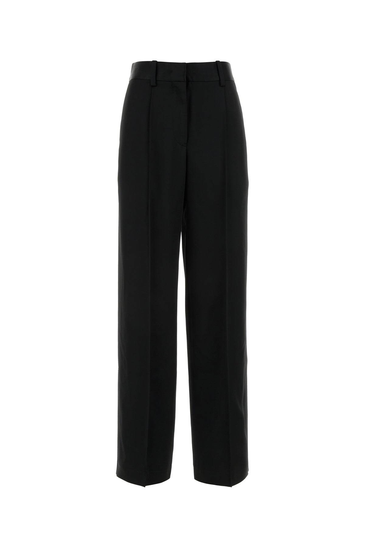 Jil Sander Pantalone in raso nero