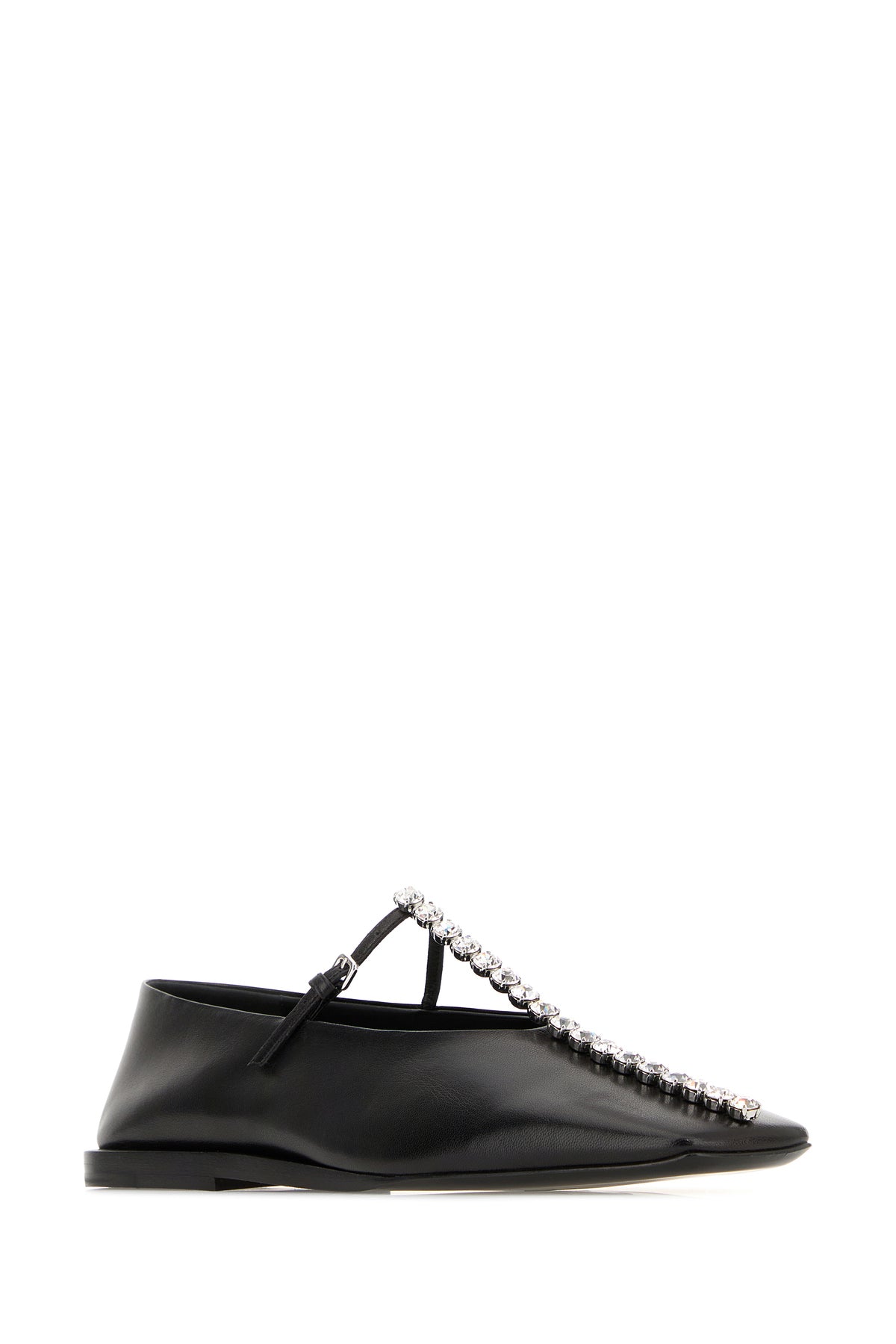 Jil Sander Ballerine in pelle nera, view 2