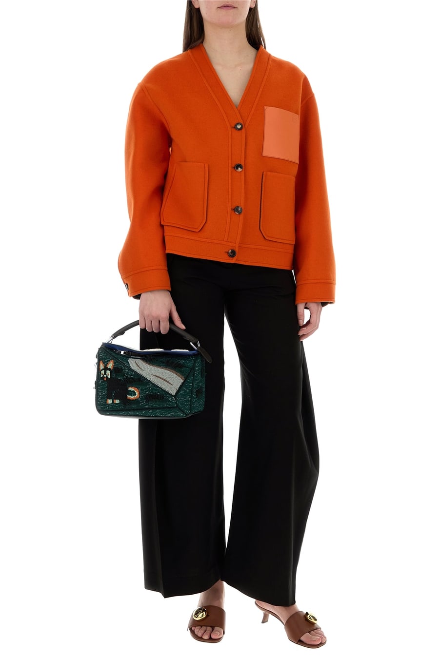 Loewe Pantalone in lana nera, view 6