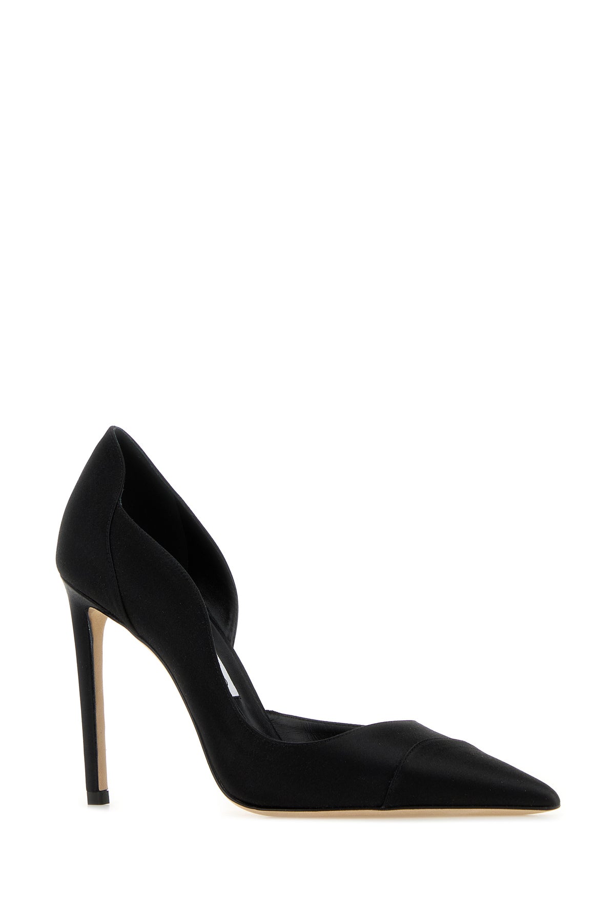 Jimmy Choo Scarpe con tacco Brigitte 100 in raso nero, view 2