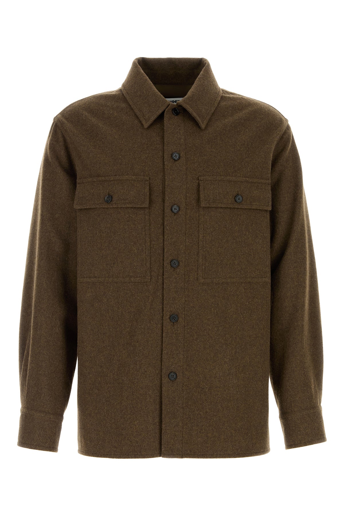 Jil Sander Camicia in lana kaki
