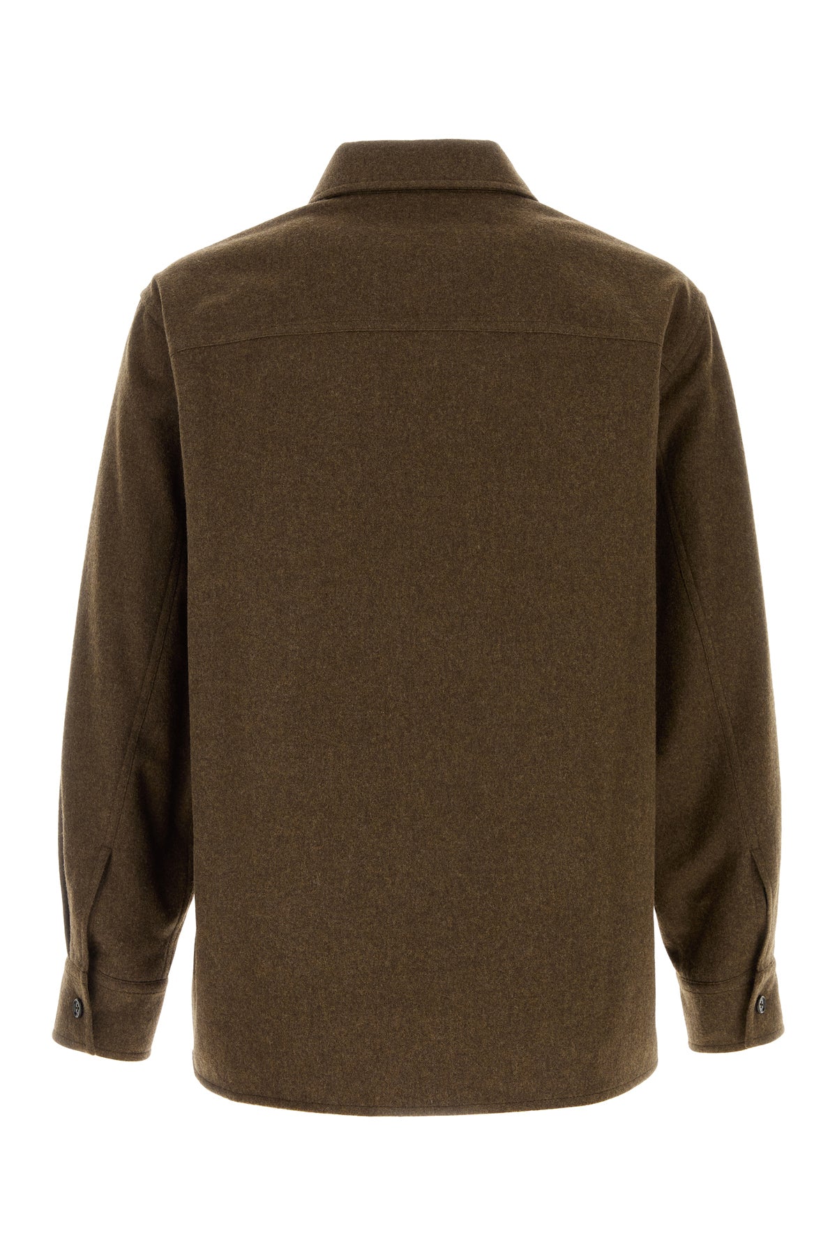 Jil Sander Camicia in lana kaki, view 2