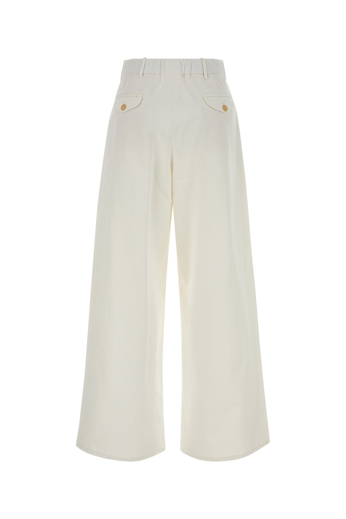 Jil Sander Pantalone dalla gamba ampia in cotone bianco, view 2