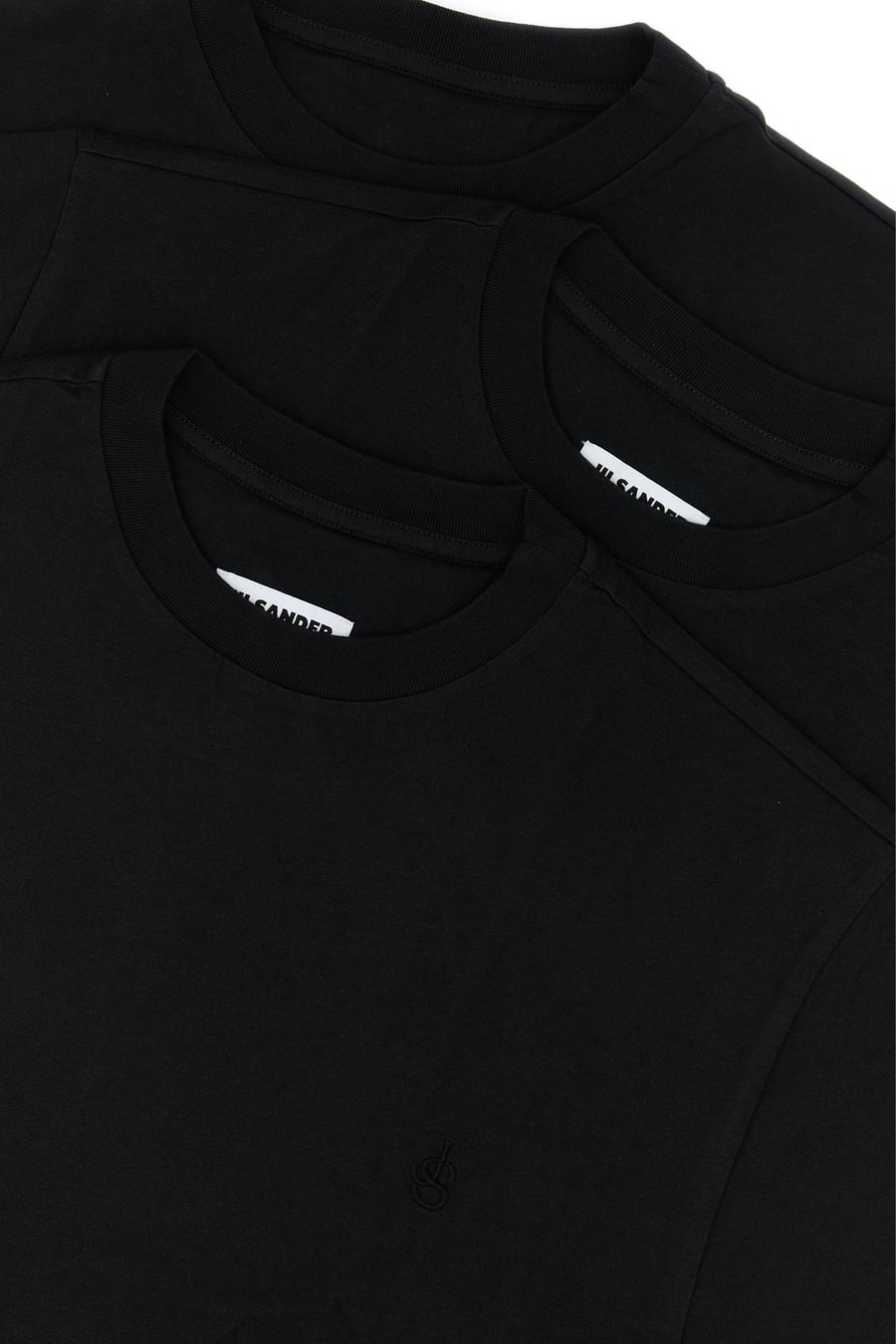 Jil Sander Set di t-shirt in cotone nero, view 3