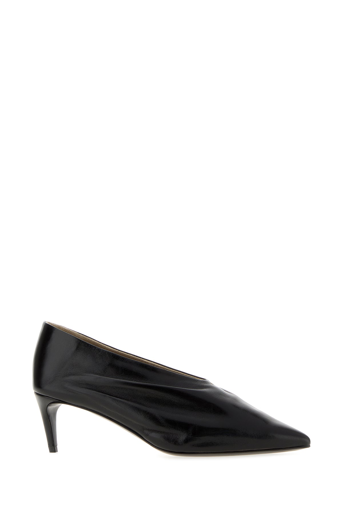 KHAITE Scarpe con tacco Miriam in pelle nera, view 2