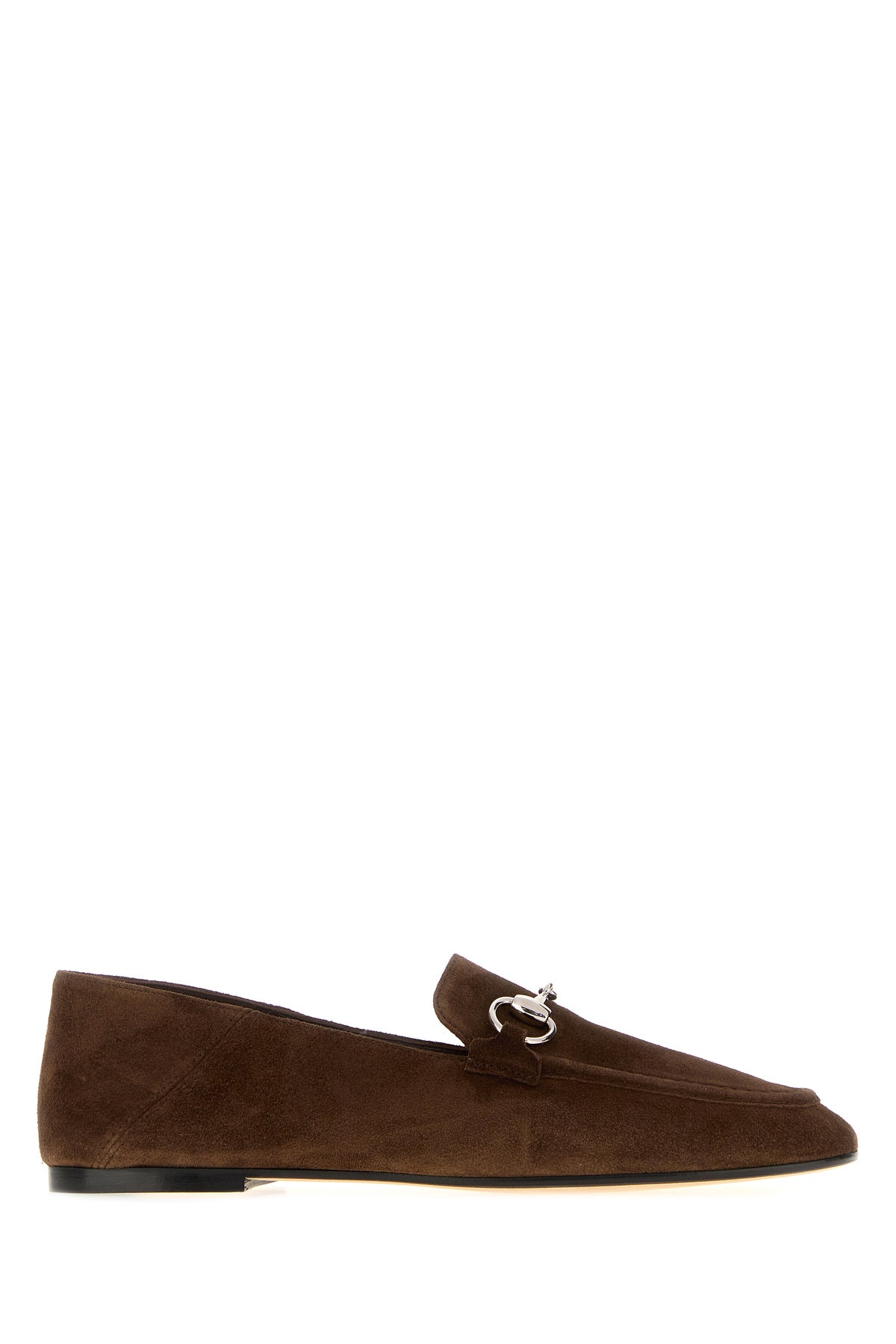 Gucci Mocassini Jordaan Soft in pelle scamosciata marrone