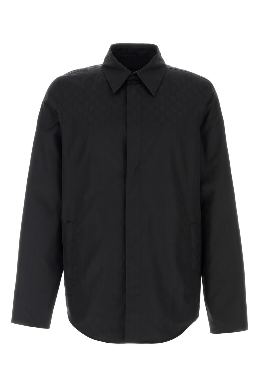 Gucci Camicia in faille GG nero