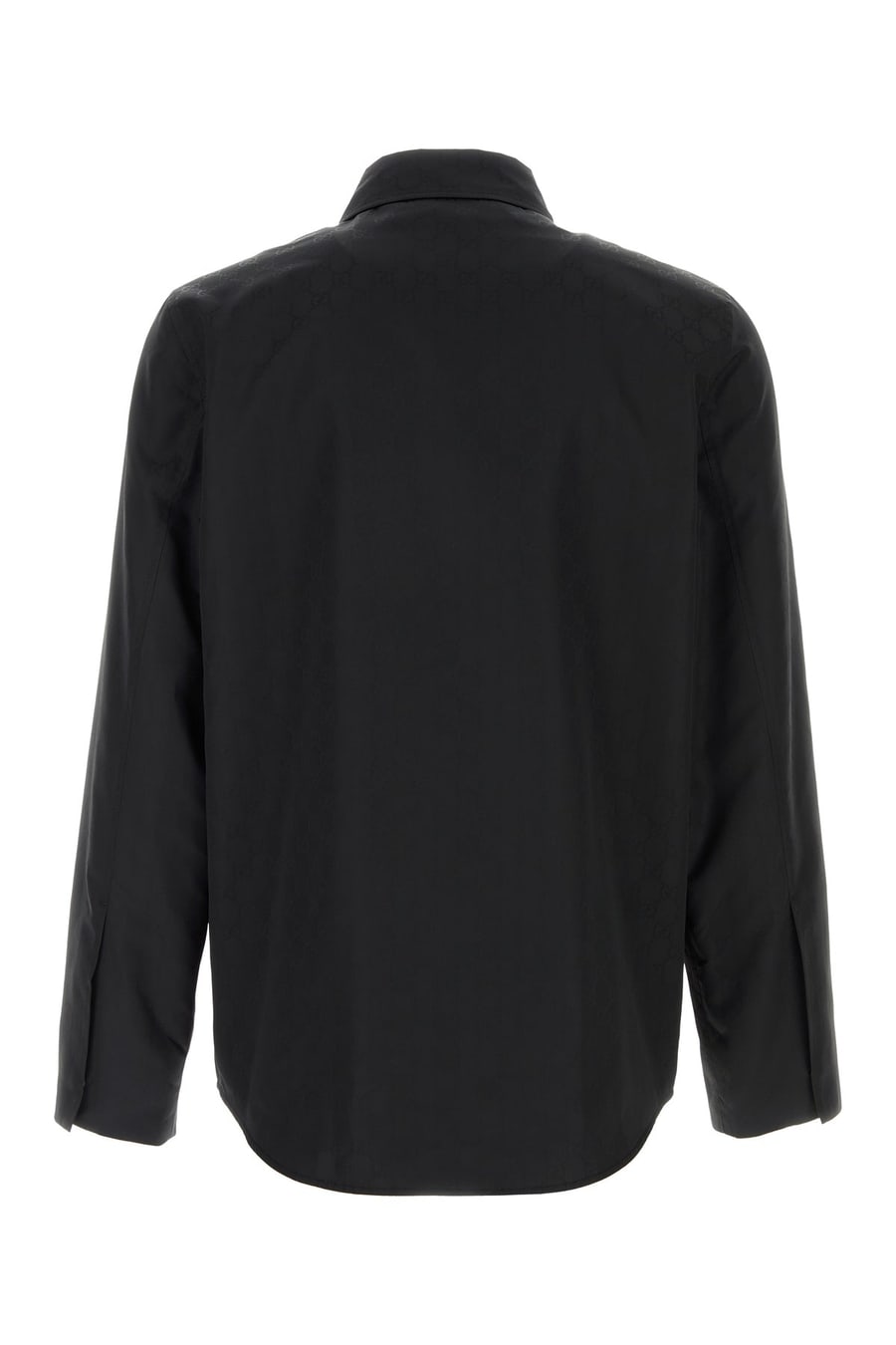 Gucci Camicia in faille GG nero, view 2