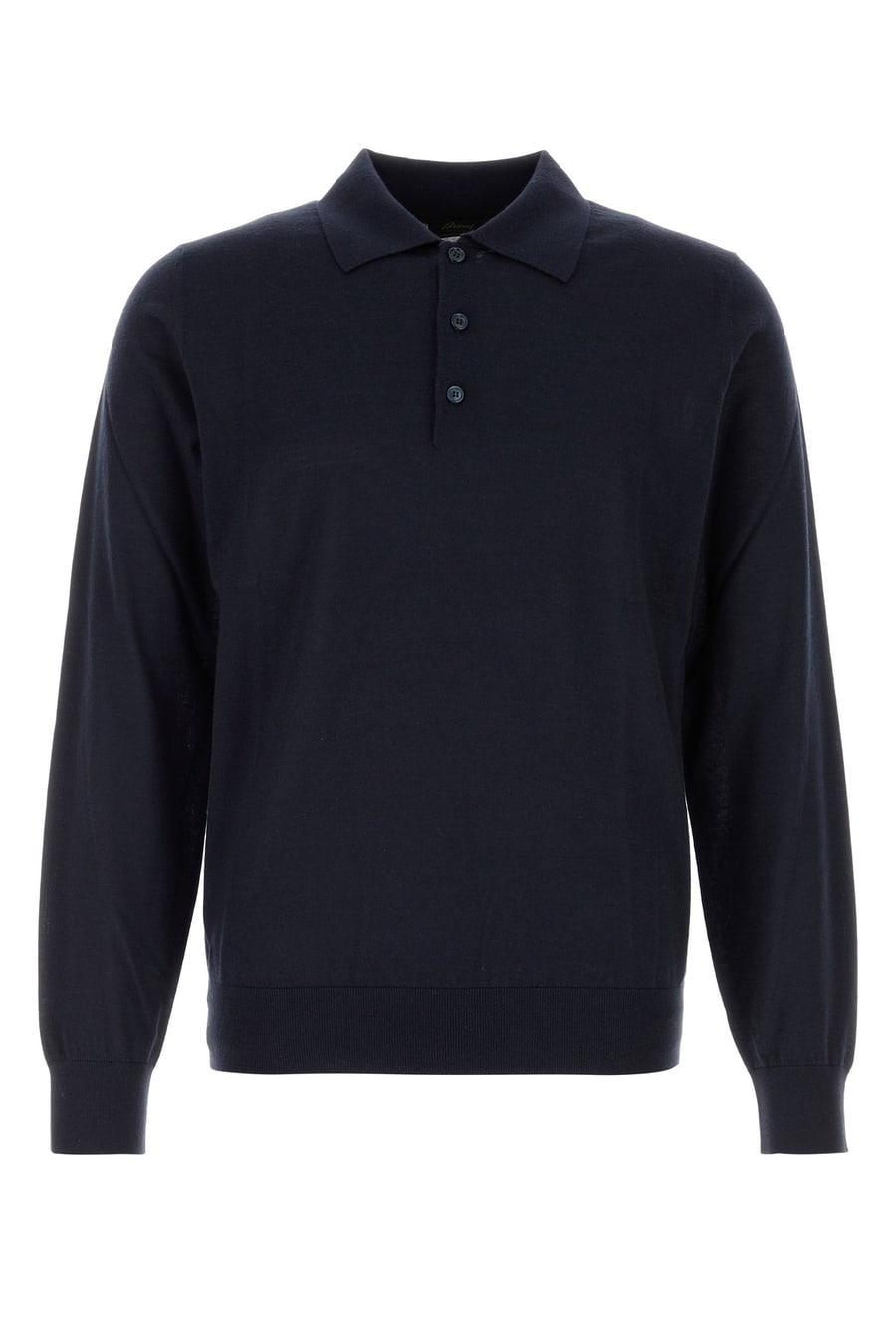 BRIONI Polo in misto cashmere blu notte