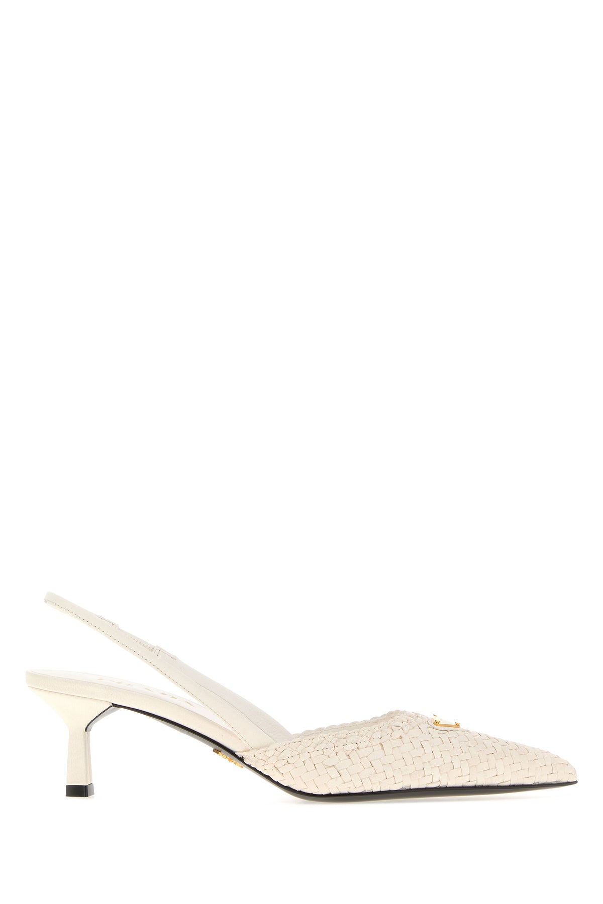 Prada Scarpe con tacco in pelle bianca