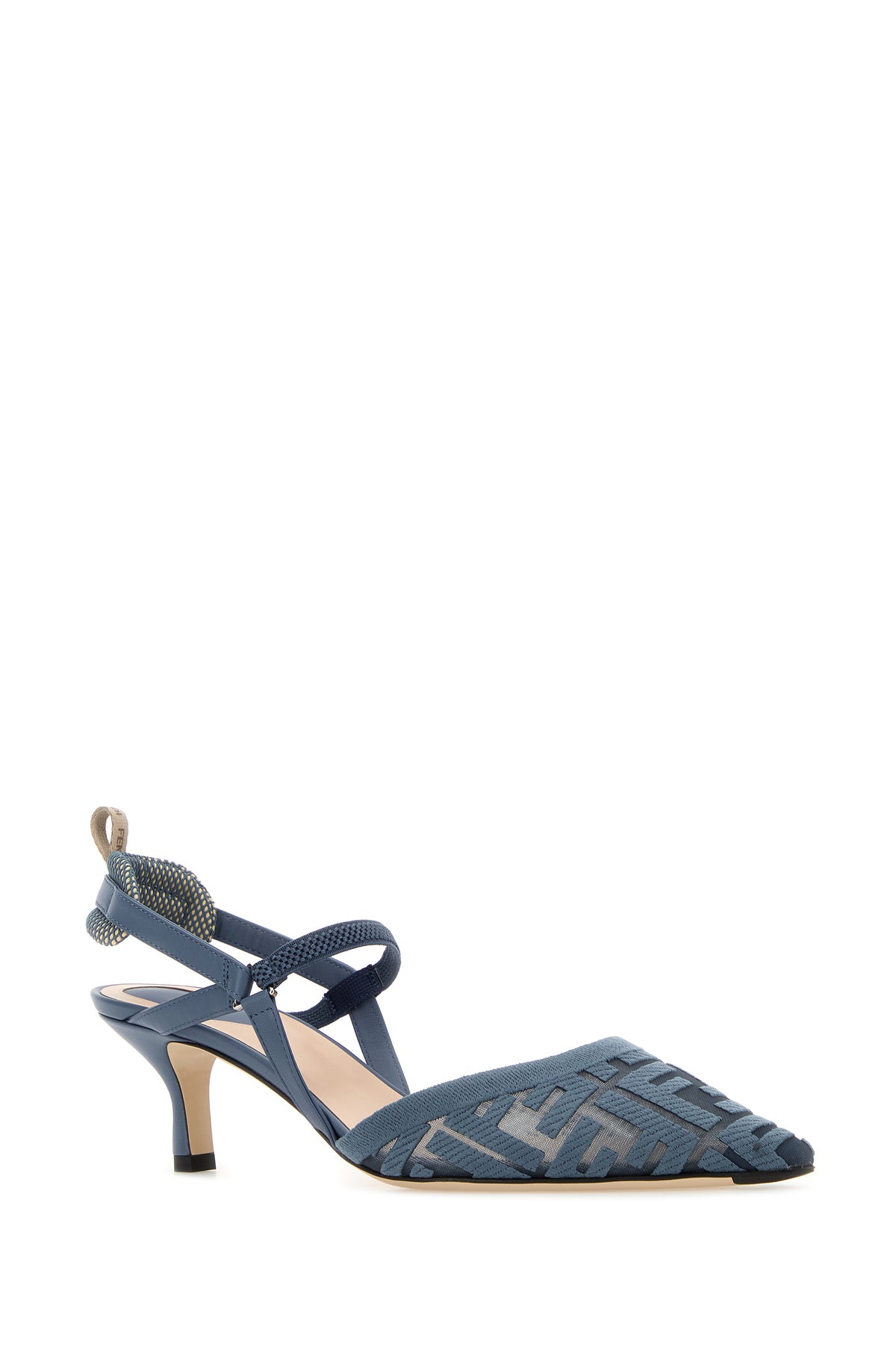 Fendi Scarpe con tacco Colibrì Lite in rete ceruleo, view 2
