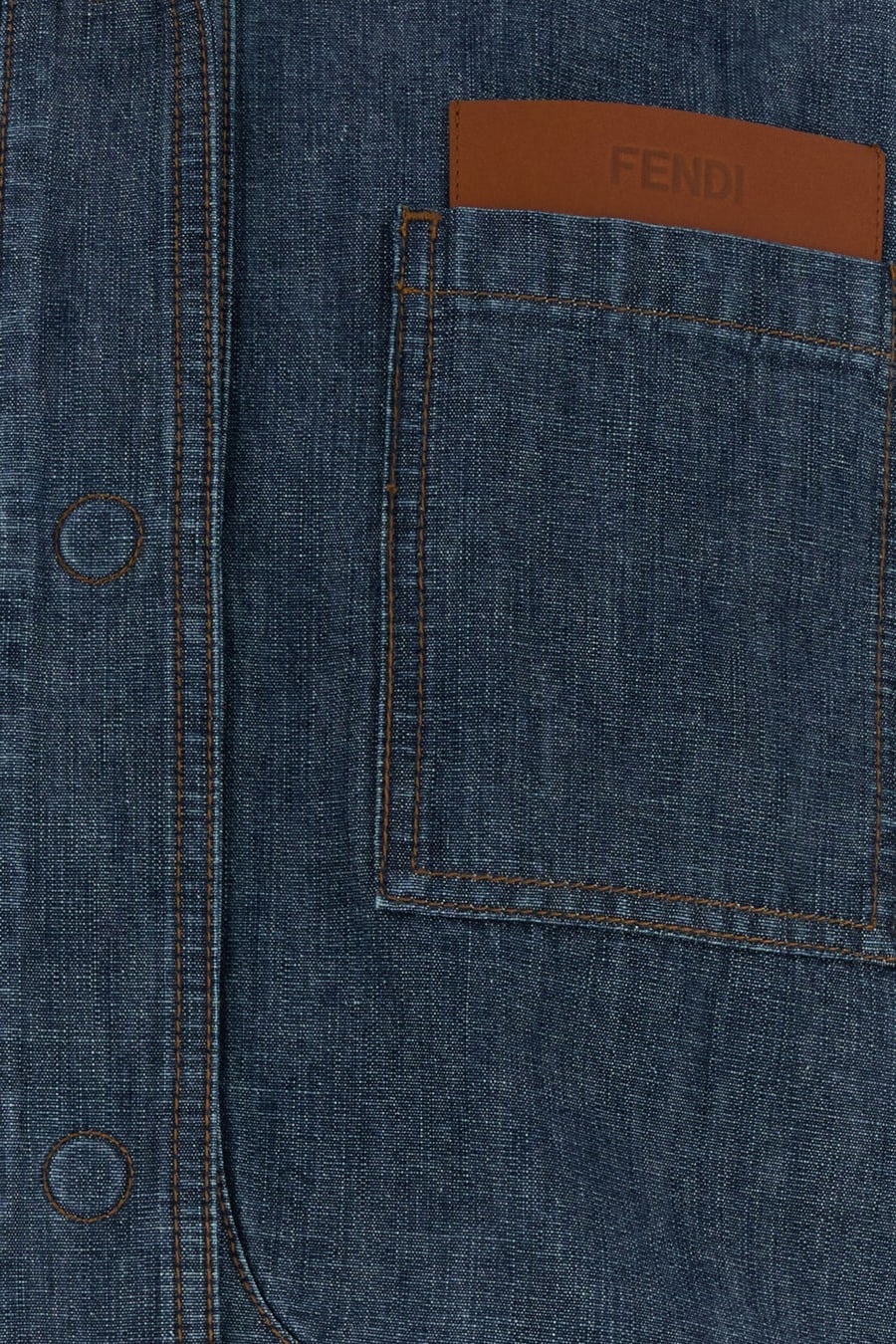 Fendi Camicia in denim, view 3