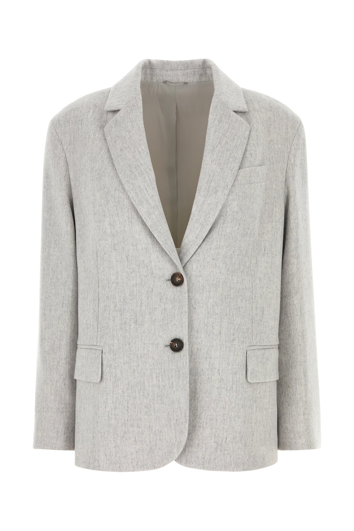 Brunello Cucinelli Giacca in lana grigio chiaro