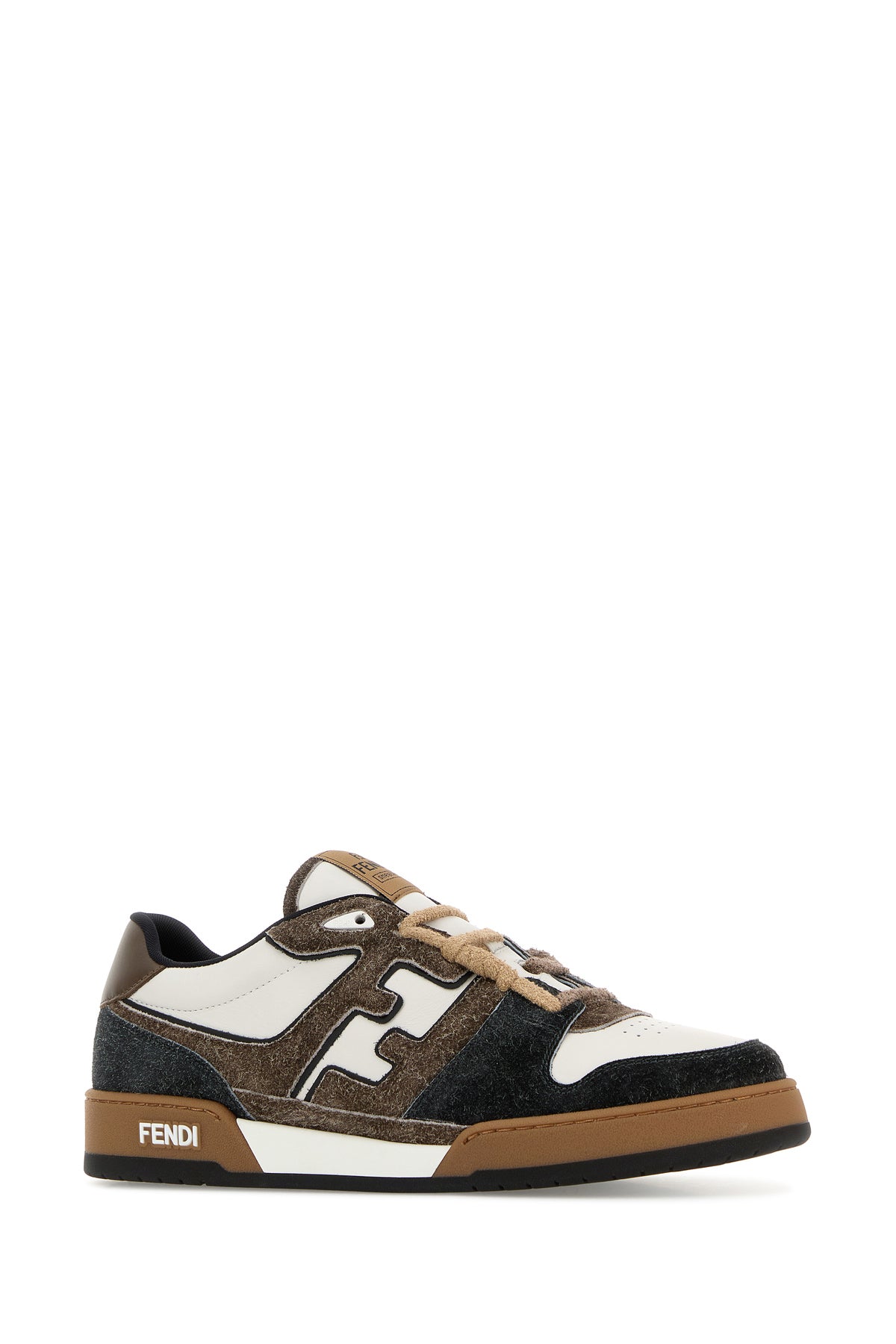 Fendi Sneaker Fendi Match multicolor in pelle e pelle scamosciata, view 2