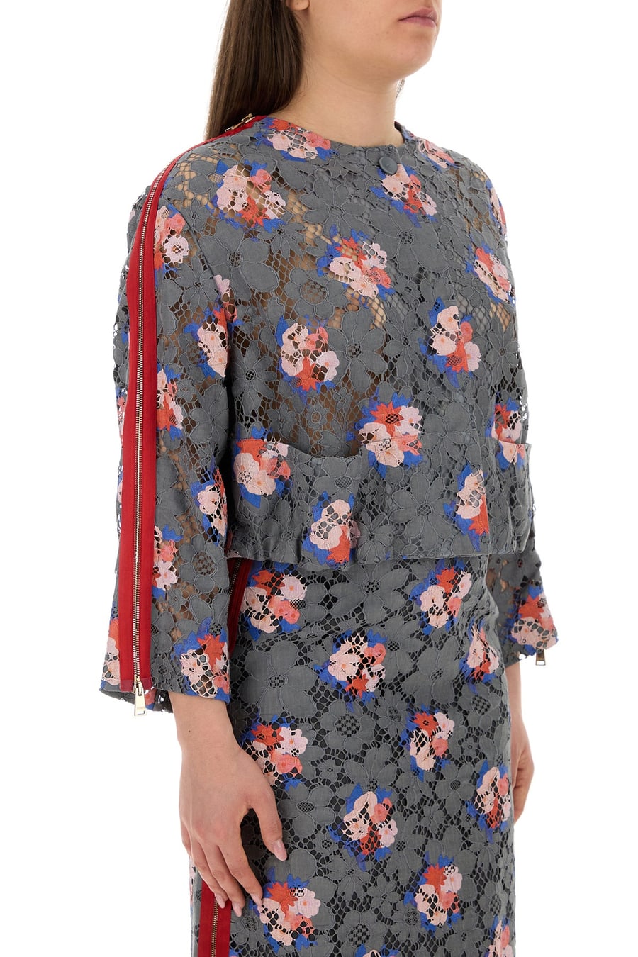 Fendi Giacca in pizzo stampato, view 3