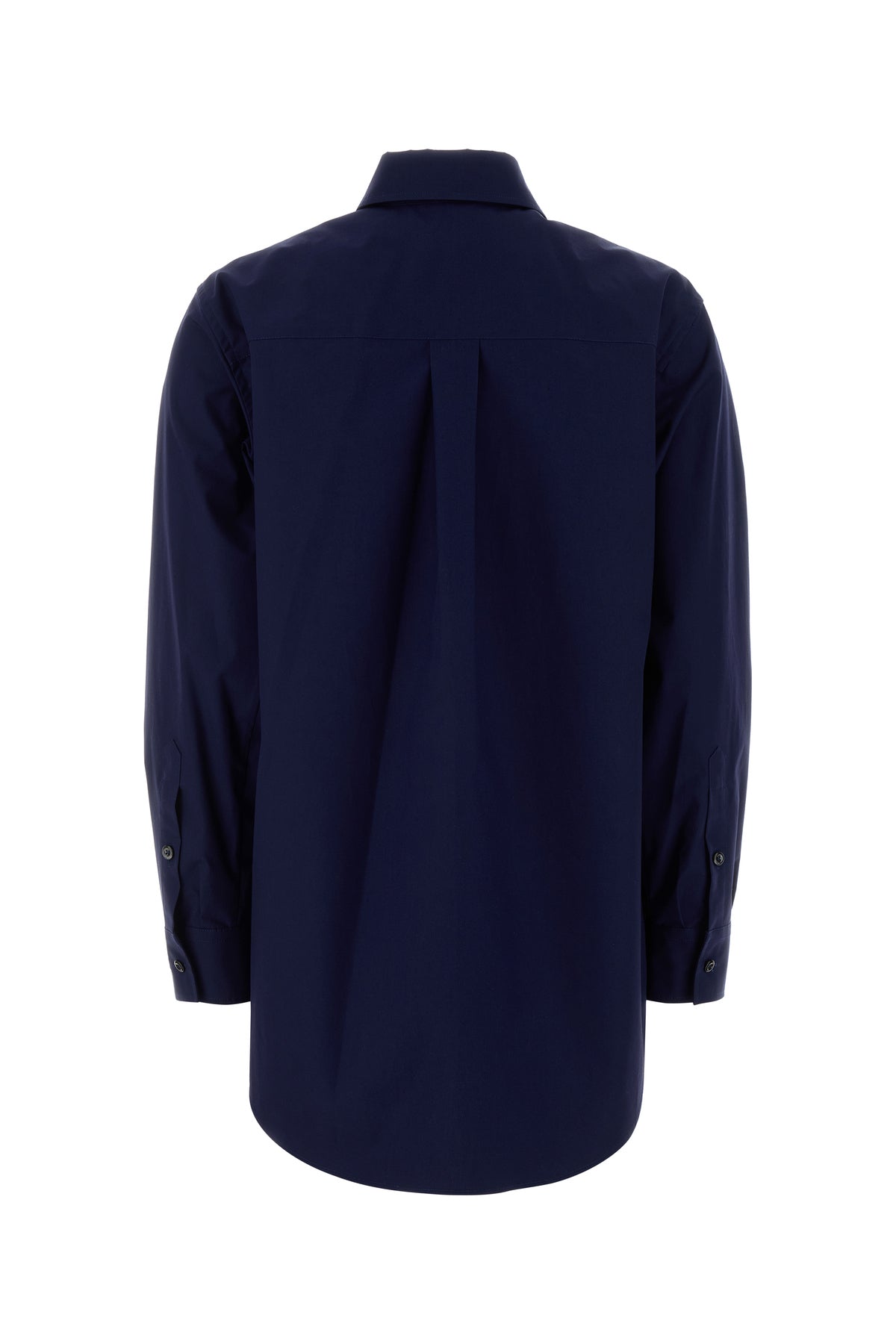 Fendi Camicia in popeline blu navy, view 2