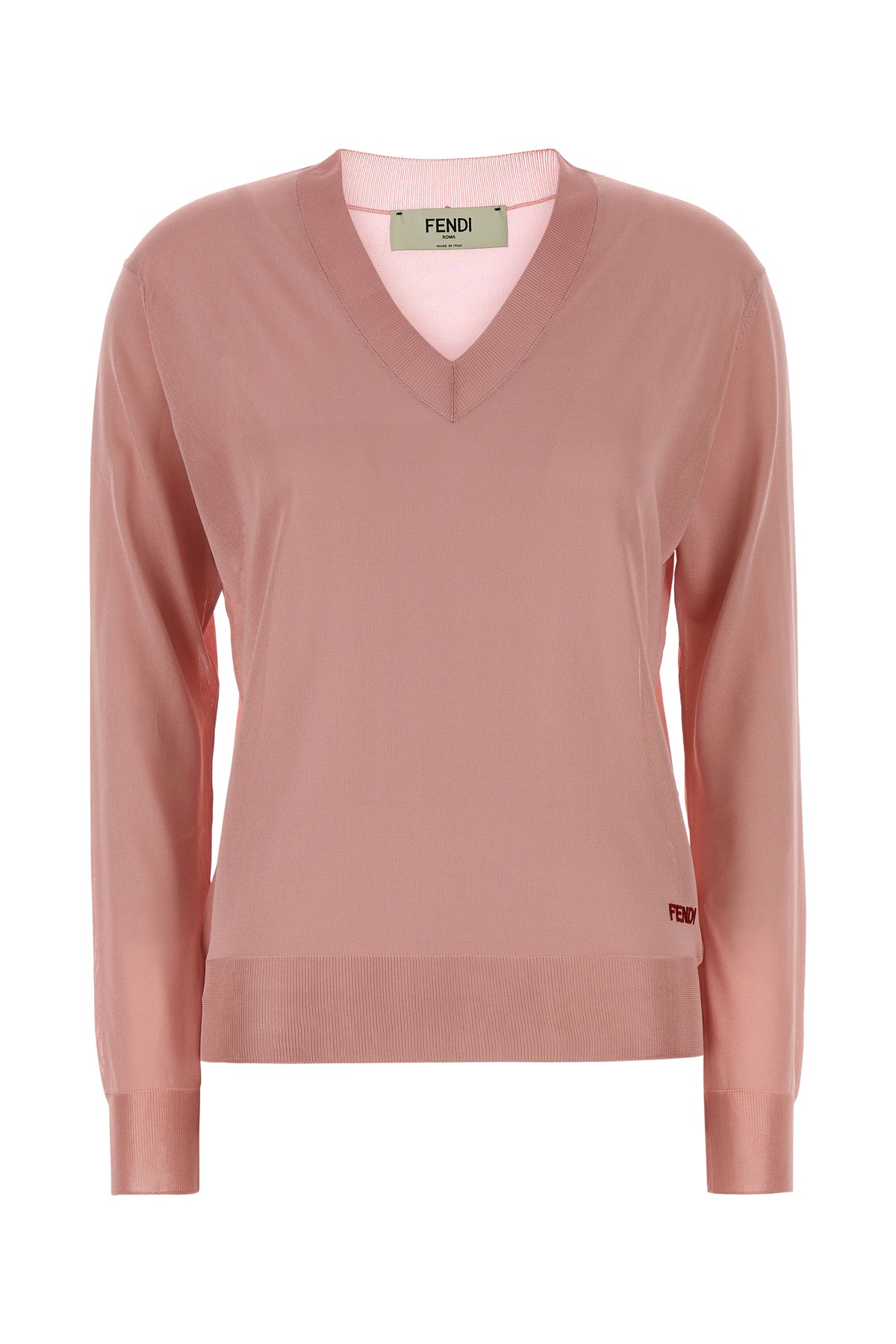 Fendi Maglione in viscosa stretch rosa