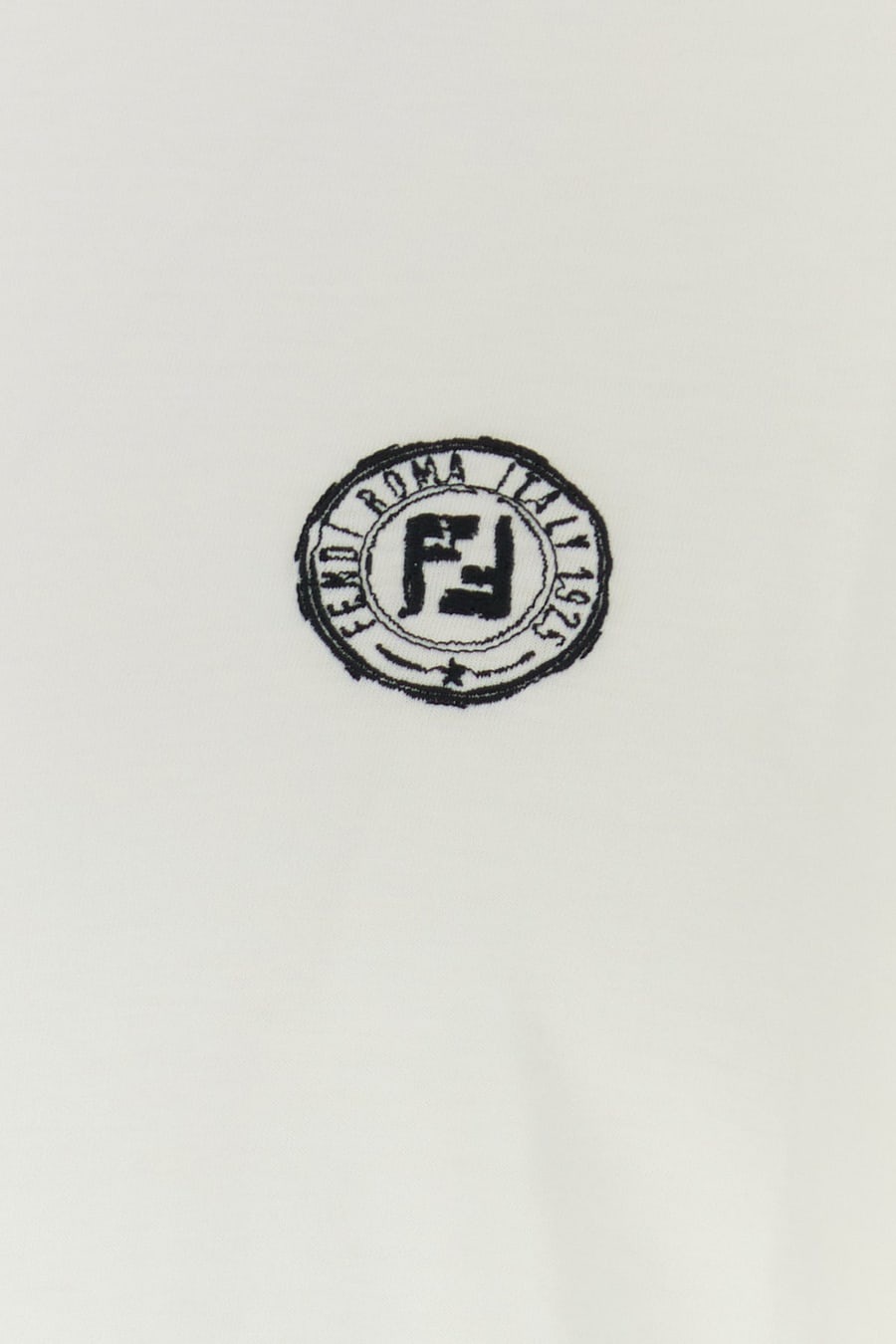 Fendi T-shirt in cotone bianco, view 3