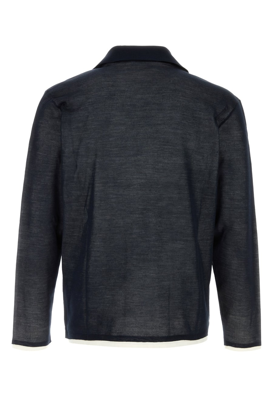 Ferragamo Polo in seta blu notte, view 2