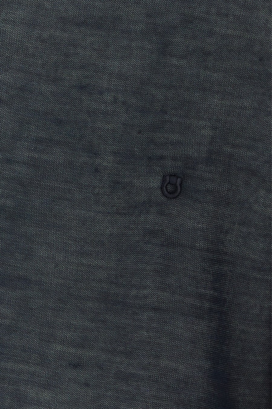 Ferragamo Polo in seta blu notte, view 3