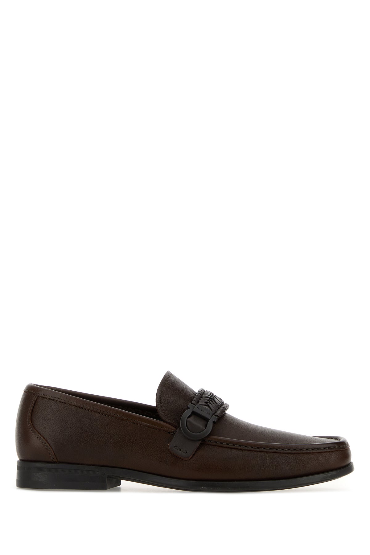 Ferragamo Mocassini Caspian in pelle testa di moro