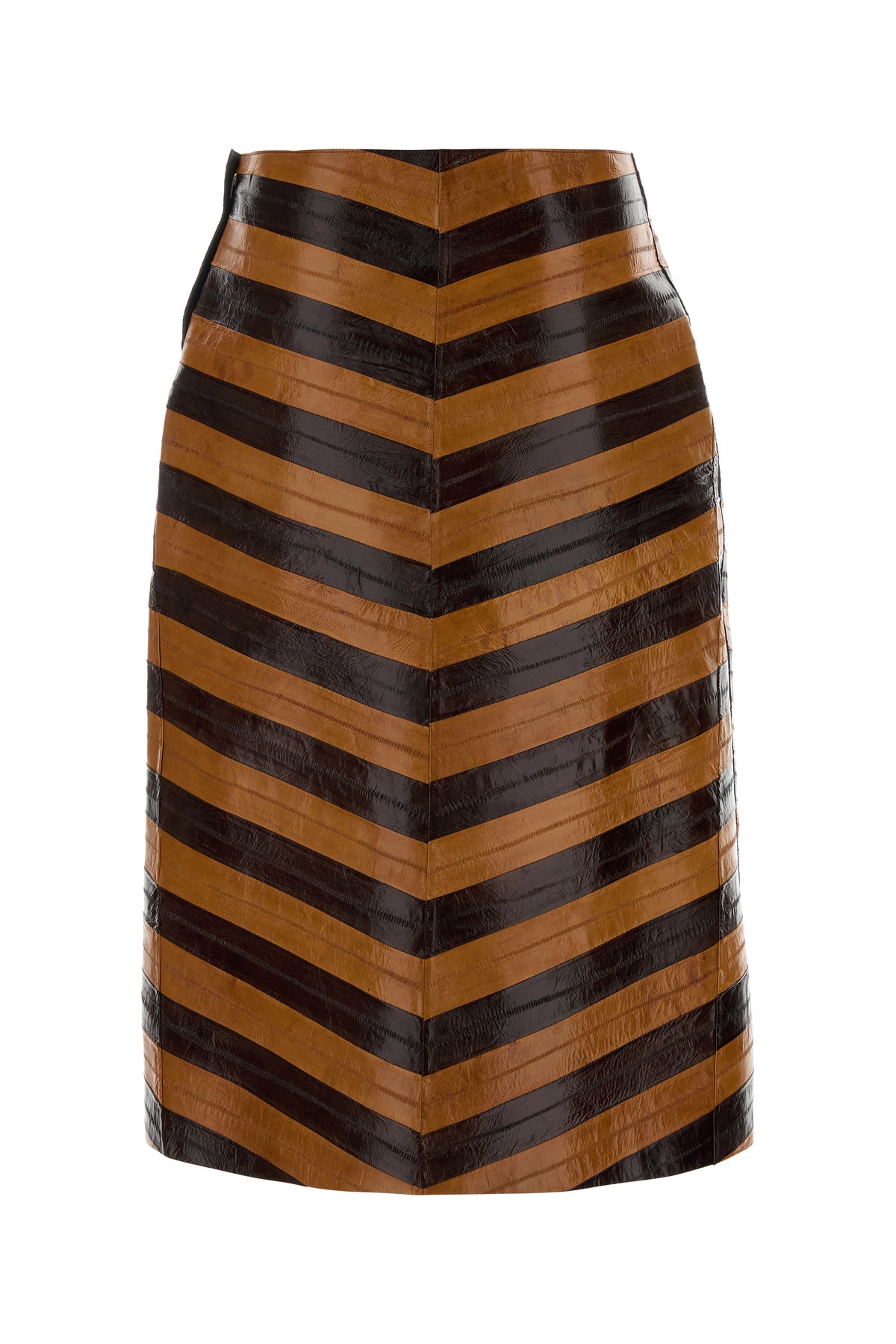 Fendi Gonna in pelle bicolor, view 2