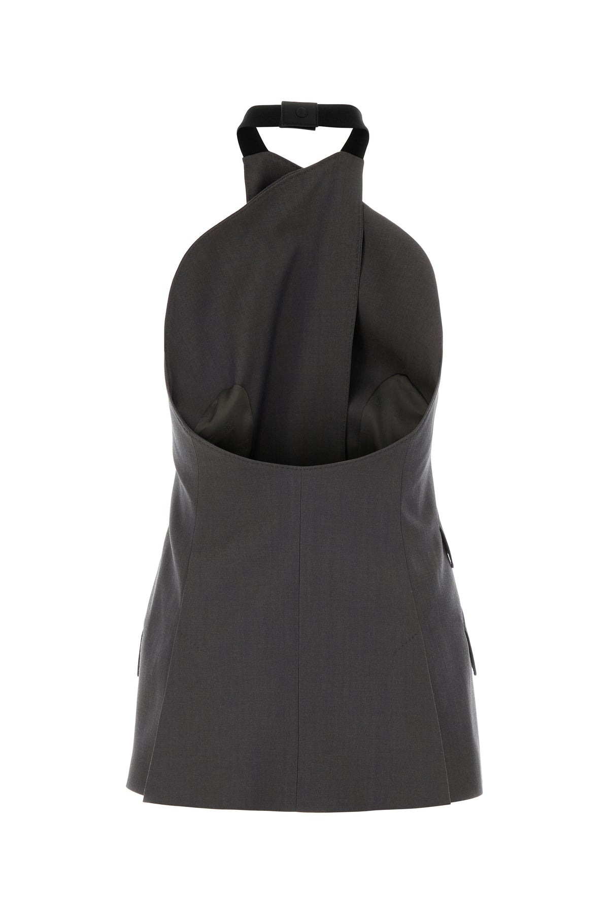 Max Mara Mini abito Ali in lana grigia, view 2