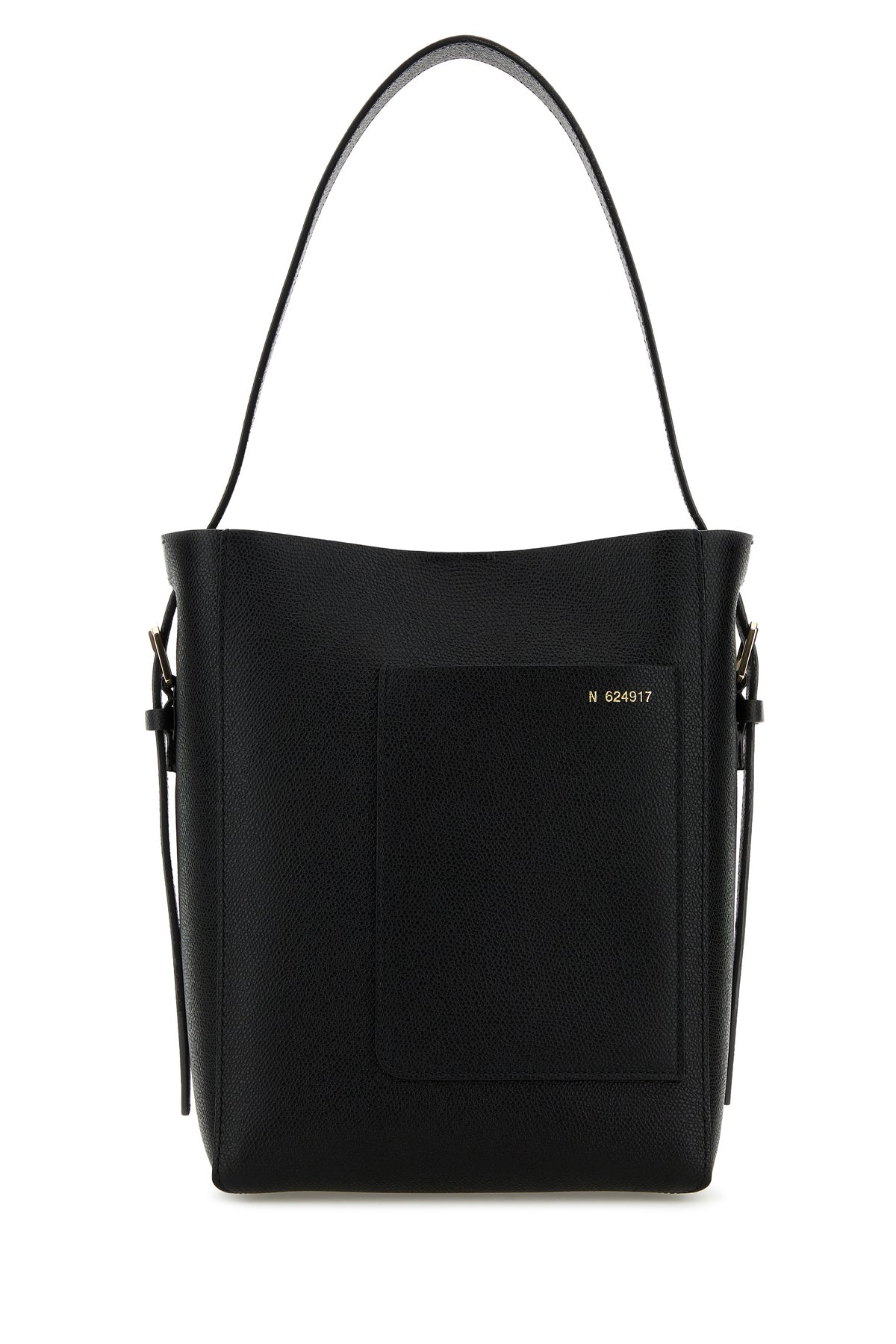 VALEXTRA Borsa a secchiello Soft piccola in pelle nera