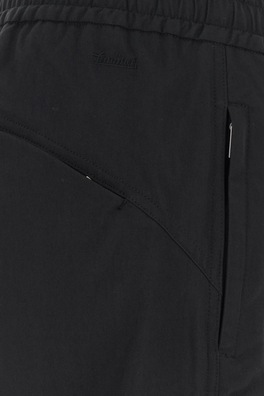 HERNO LAMINAR Pantalone in misto cotone nero, view 3