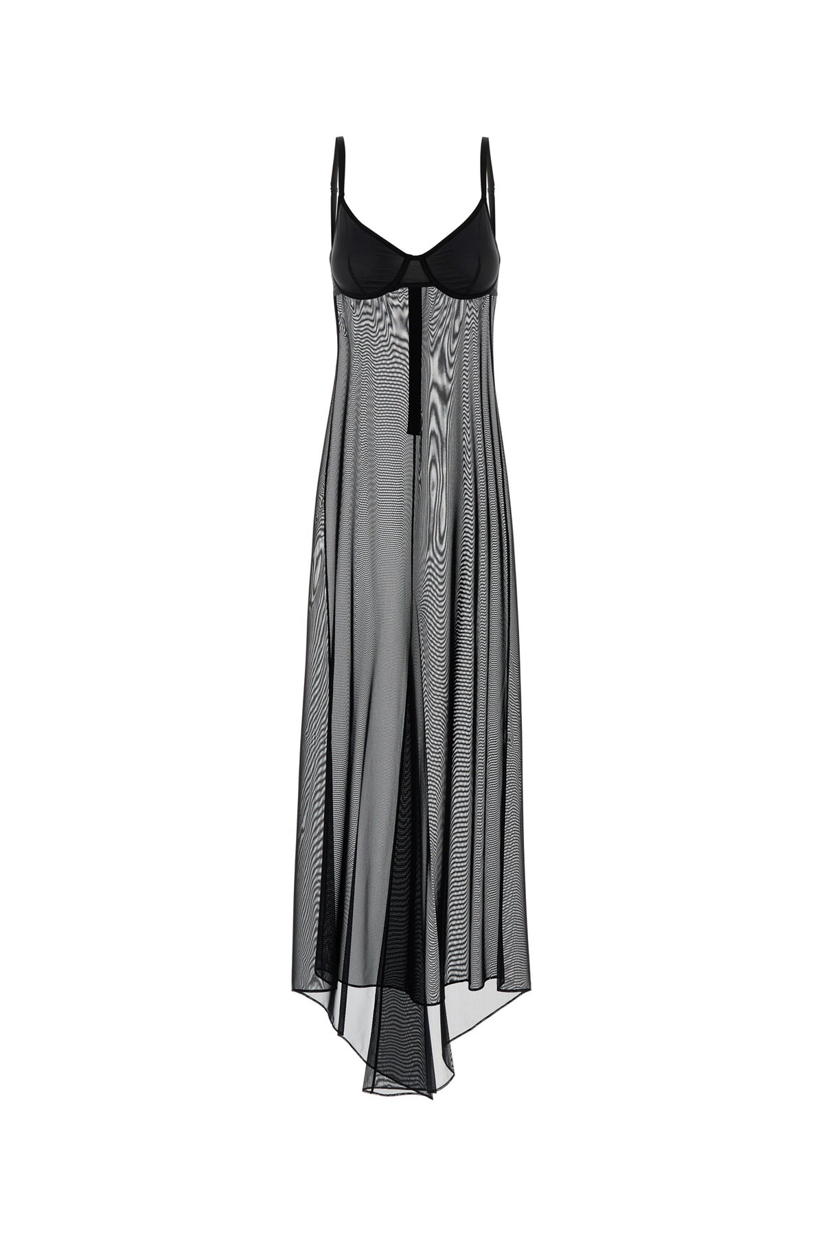 Balenciaga Abito Naked in tulle stretch nero