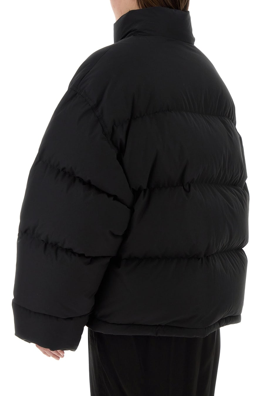 Balenciaga Piumino in misto cotone nero, view 4