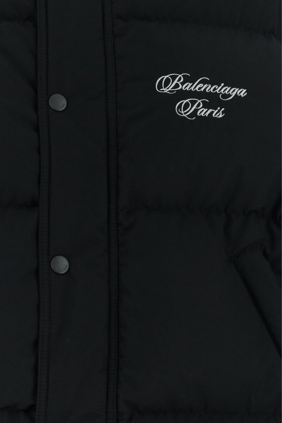 Balenciaga Piumino in misto cotone nero, view 5