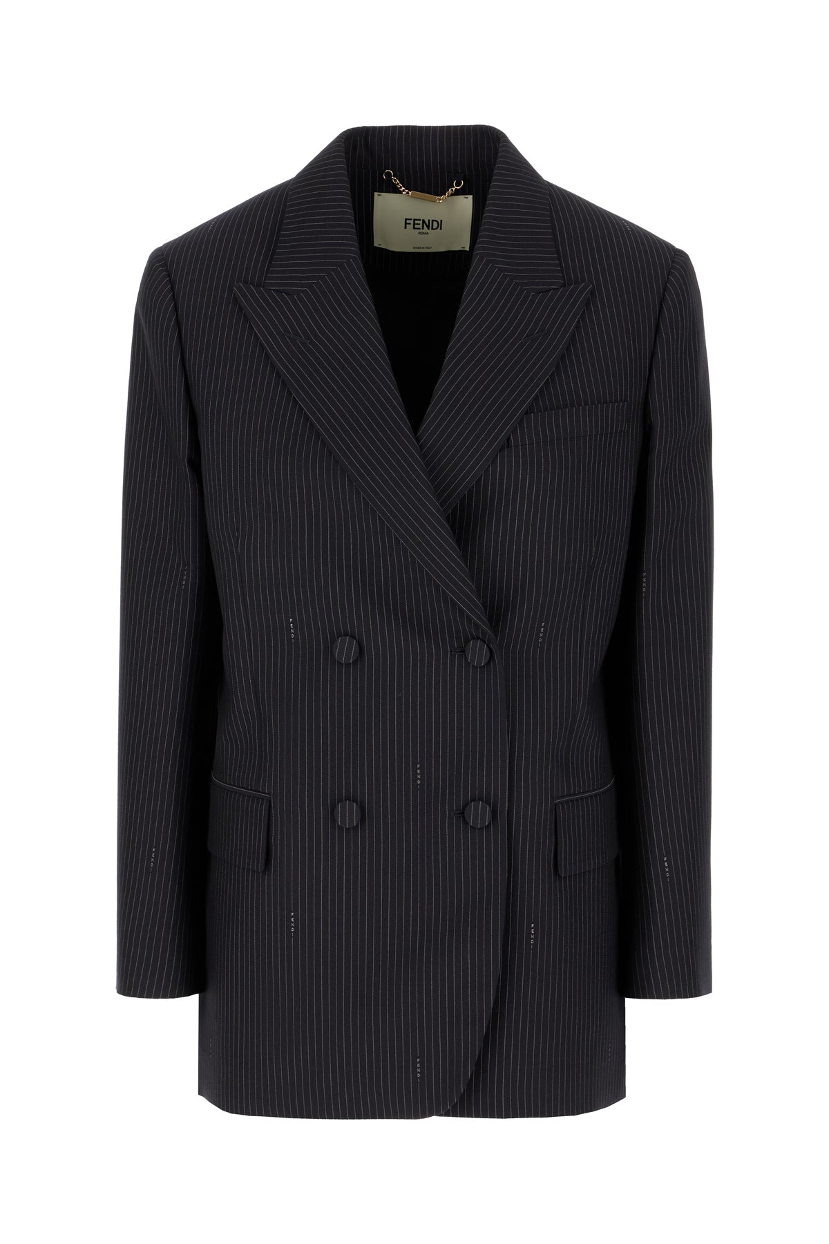 Fendi Giacca in misto lana ricamata