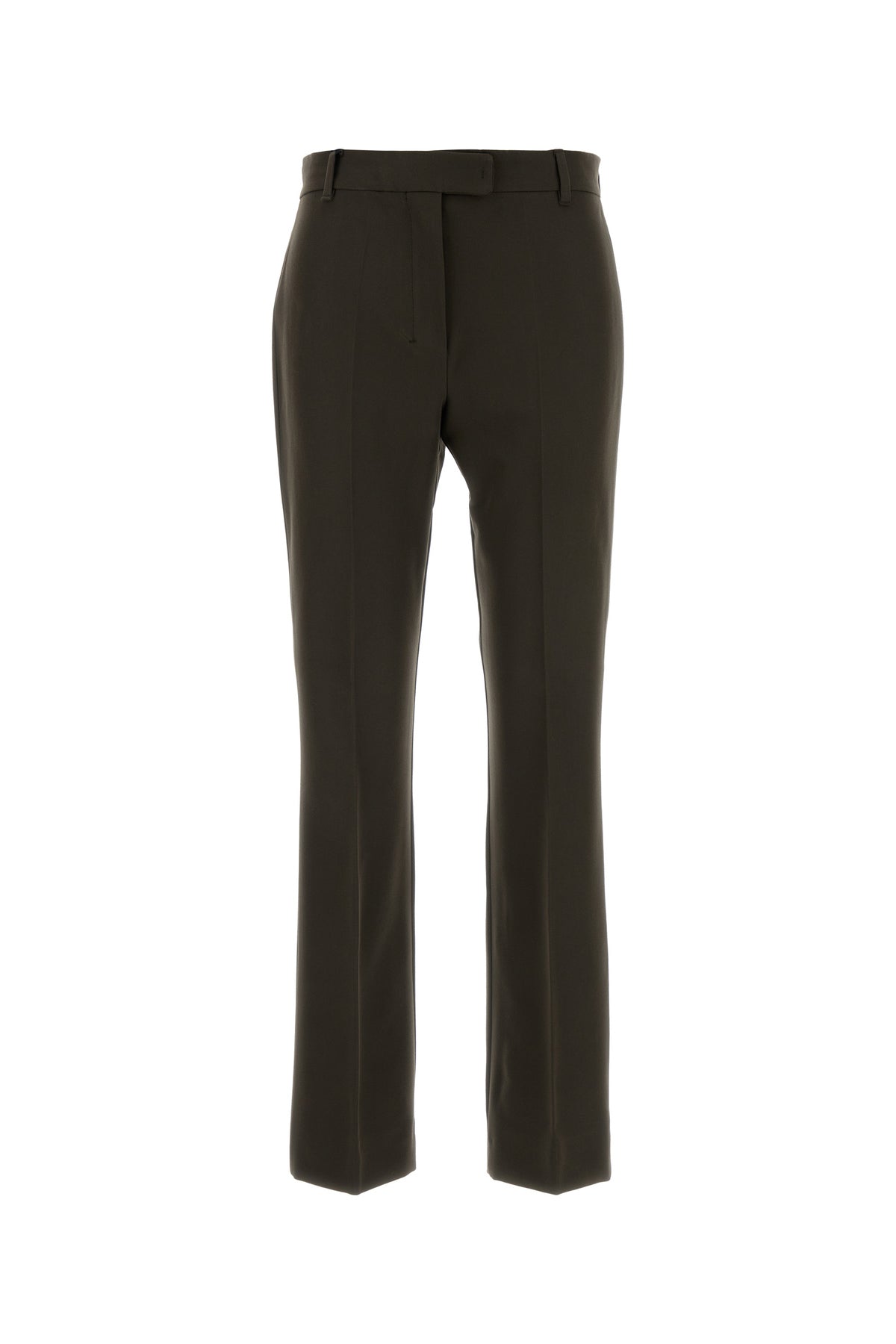 Max Mara Pantalone Fatina in misto cotone stretch fango