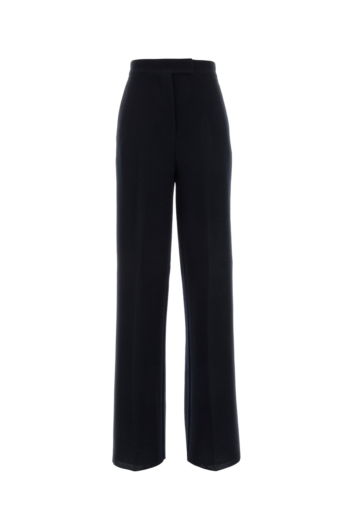 Max Mara Pantalone Attinia in lana blu notte