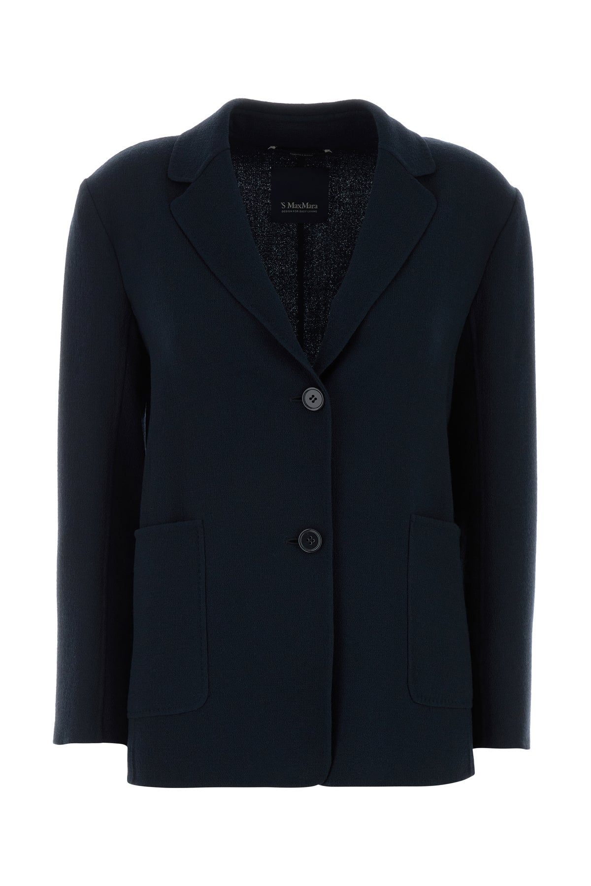 Max Mara Giacca Azzurra in lana blu scuro