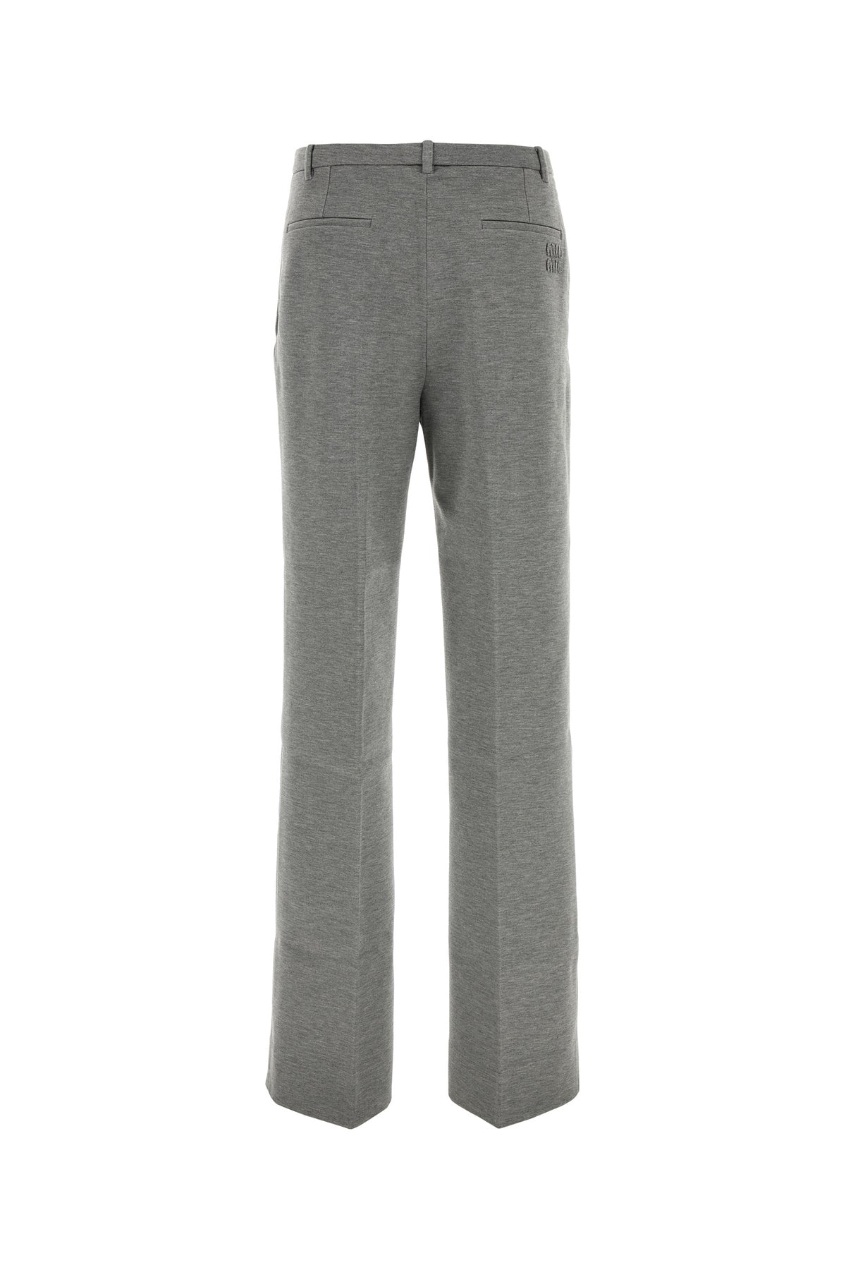 Miu Miu Pantalone in misto viscosa stretch grigia, view 2