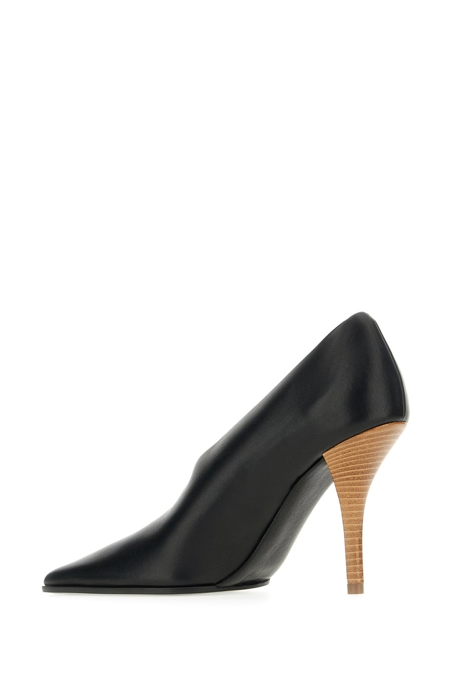 Alaïa Scarpe con tacco in pelle nera, view 3