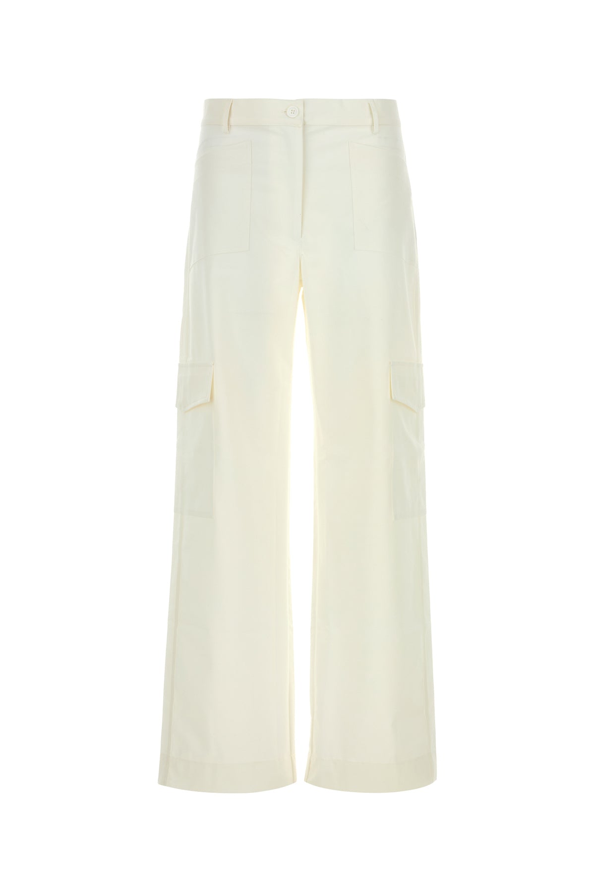 GIMAGUAS Pantalone cargo Audrey in misto poliestere stretch bianco