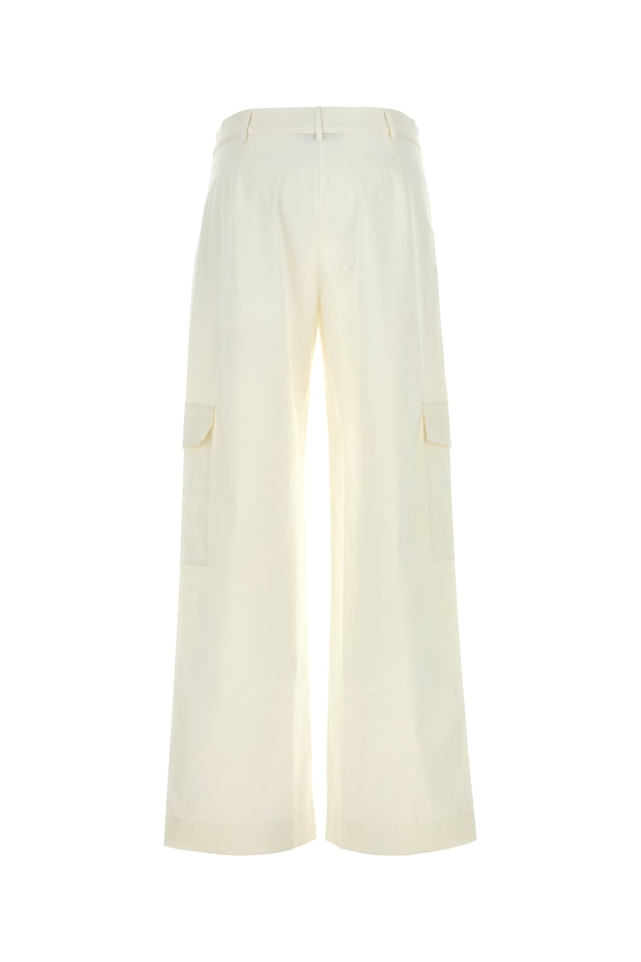 GIMAGUAS Pantalone cargo Audrey in misto poliestere stretch bianco, view 2