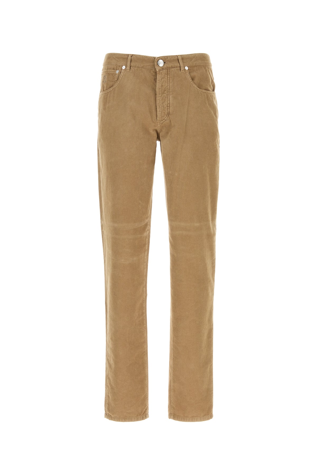 Brunello Cucinelli Pantalone in velluto a coste cammello