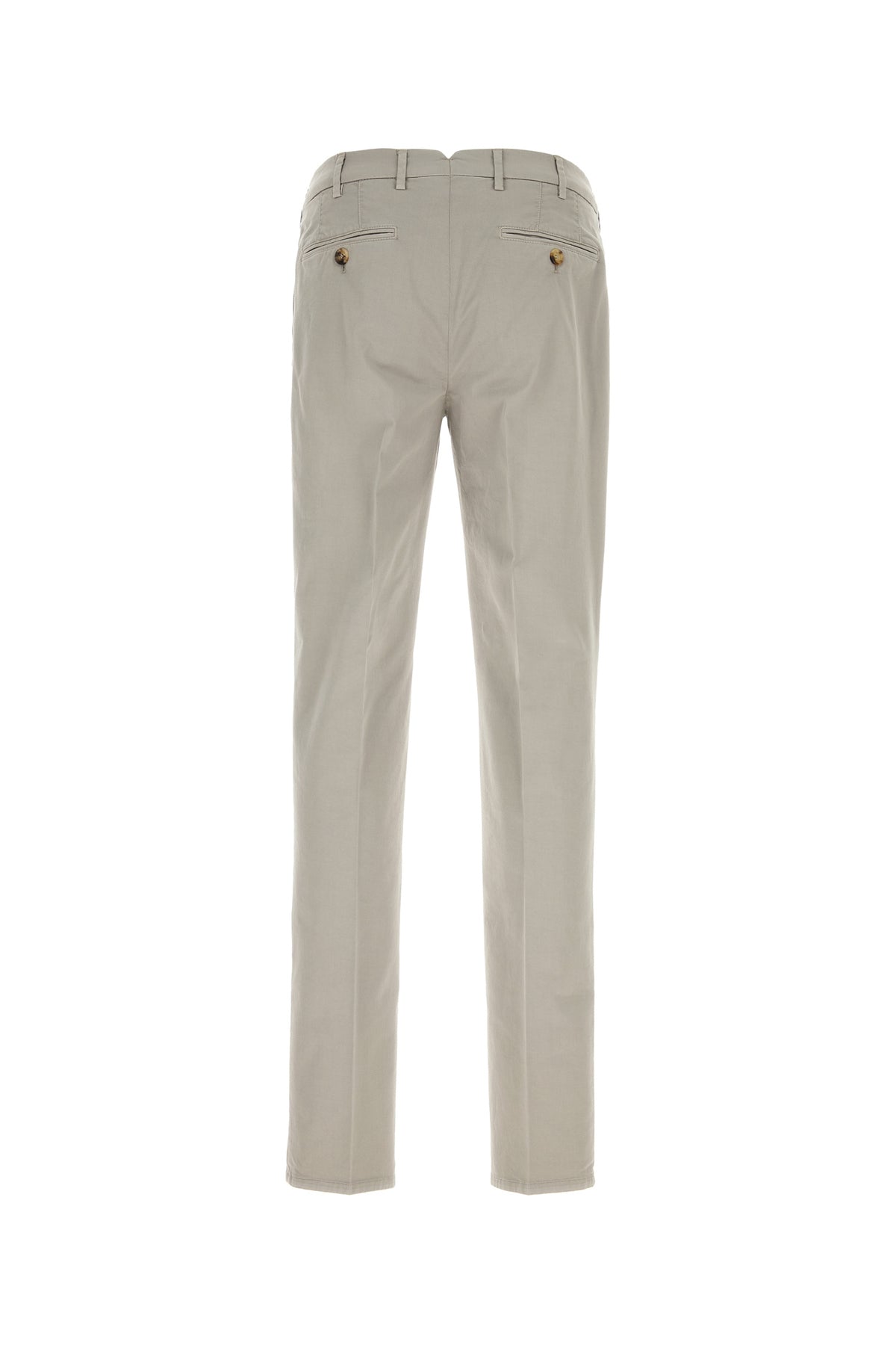 Brunello Cucinelli Pantalone in cotone stretch grigio chiaro, view 2