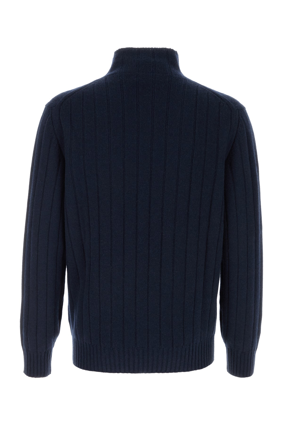 Brunello Cucinelli Maglione in cashmere blu notte, view 2